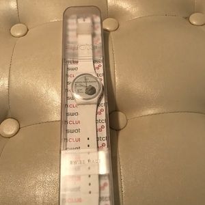 Brand new white Swatch watch. Unopened, in box.